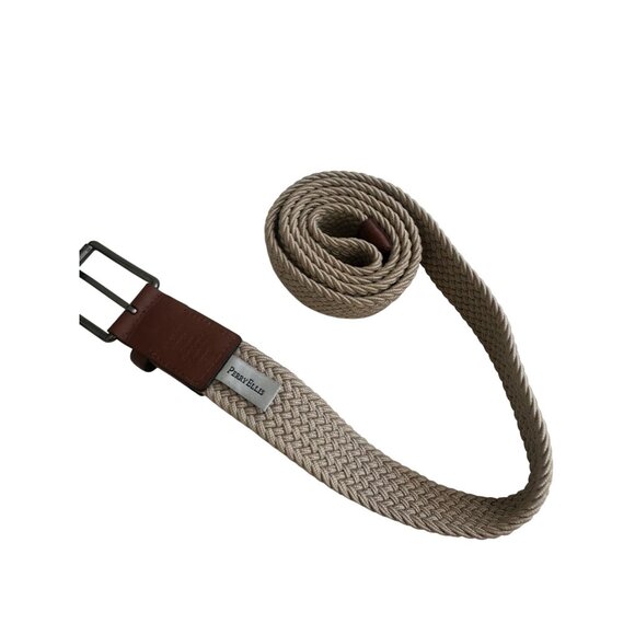 PERRY ELLIS Men's Beige Braided Woven Belt Size 38 - Picture 4 of 7
